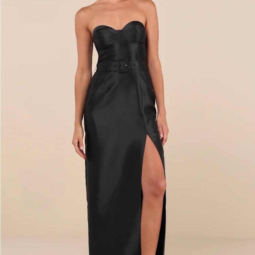 Lulus Black Strapless Dress